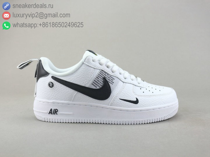 NIKE AIR FORCE 1 LOW '07 WHITE BLACK UNISEX LEATHER SKATE SHOES